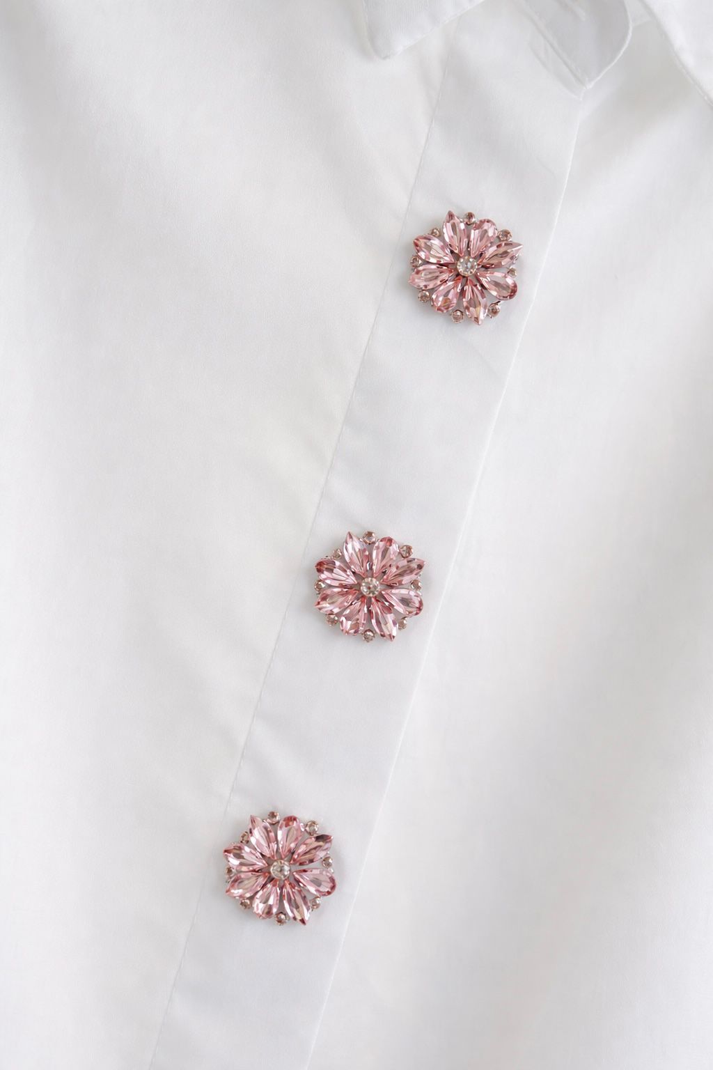 Floral pink buttoned shirt