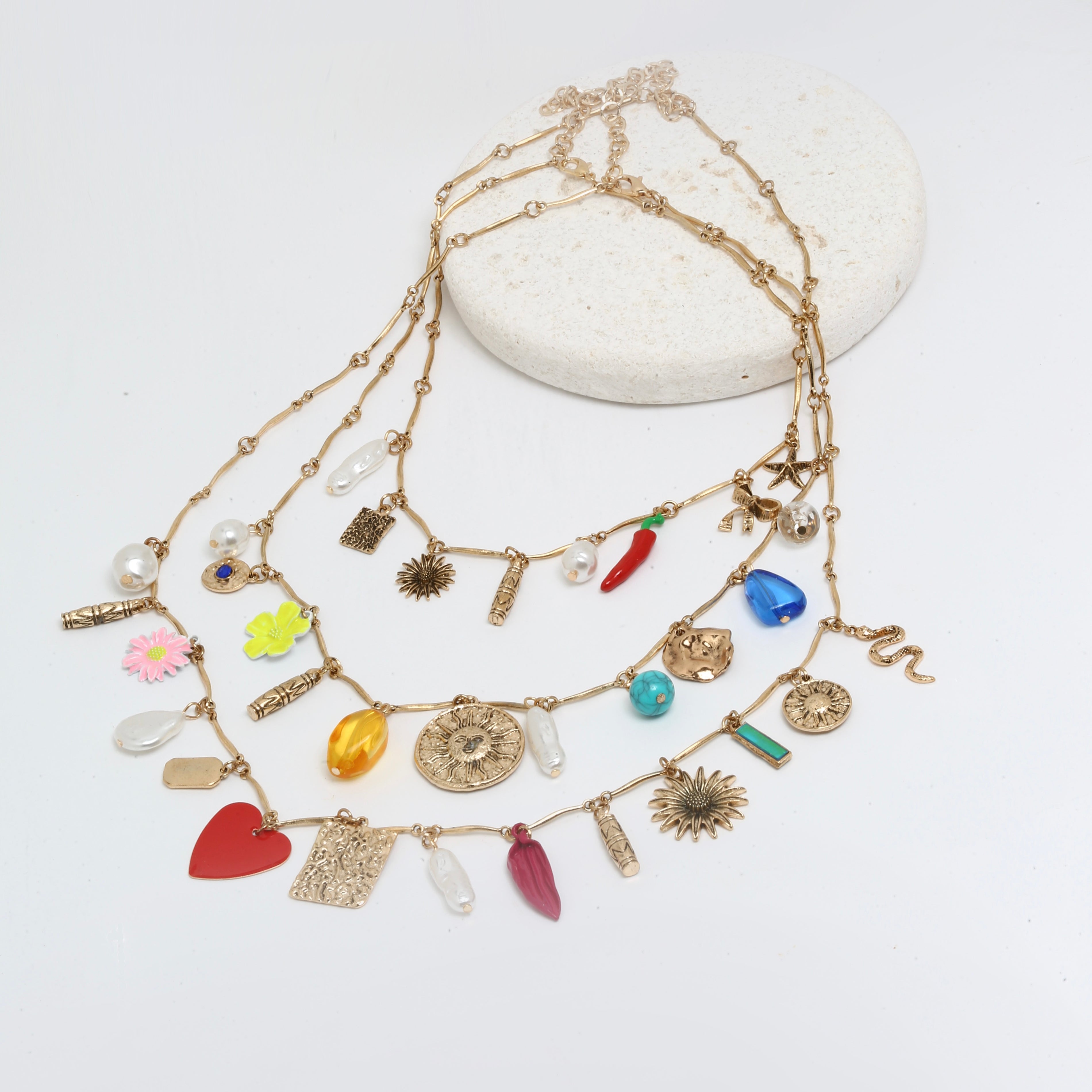 Triple layer necklace