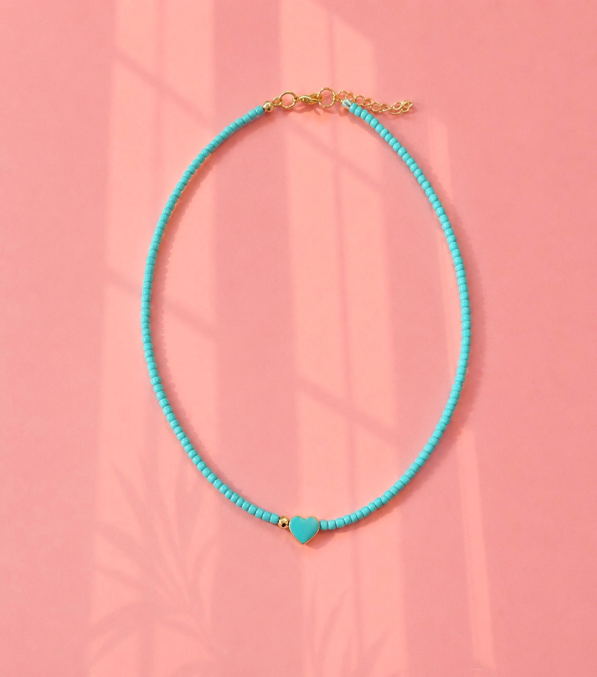 Aqua heart necklace