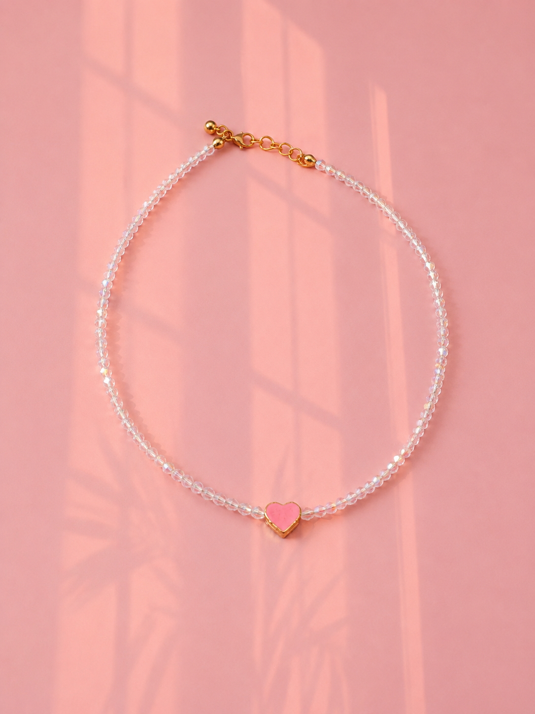 Transluscent hearts necklace