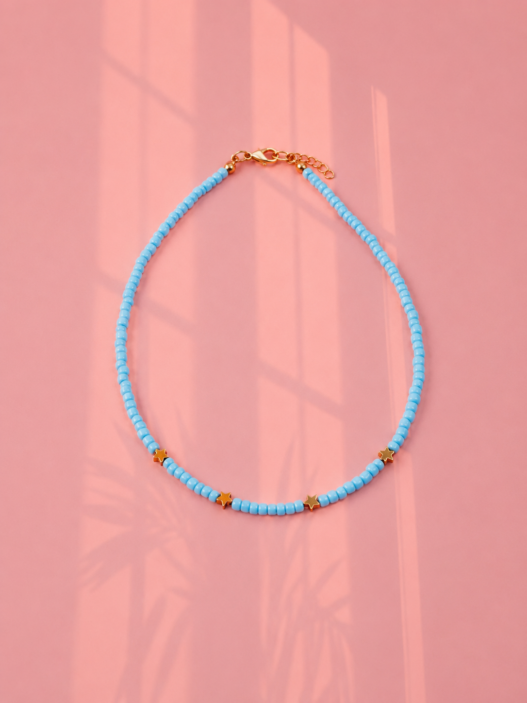 Delicate aqua starlight necklace