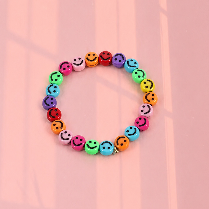 Multicolor smiley bracelet