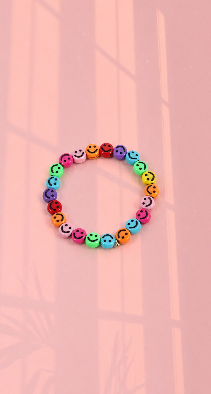 Multicolor smiley bracelet
