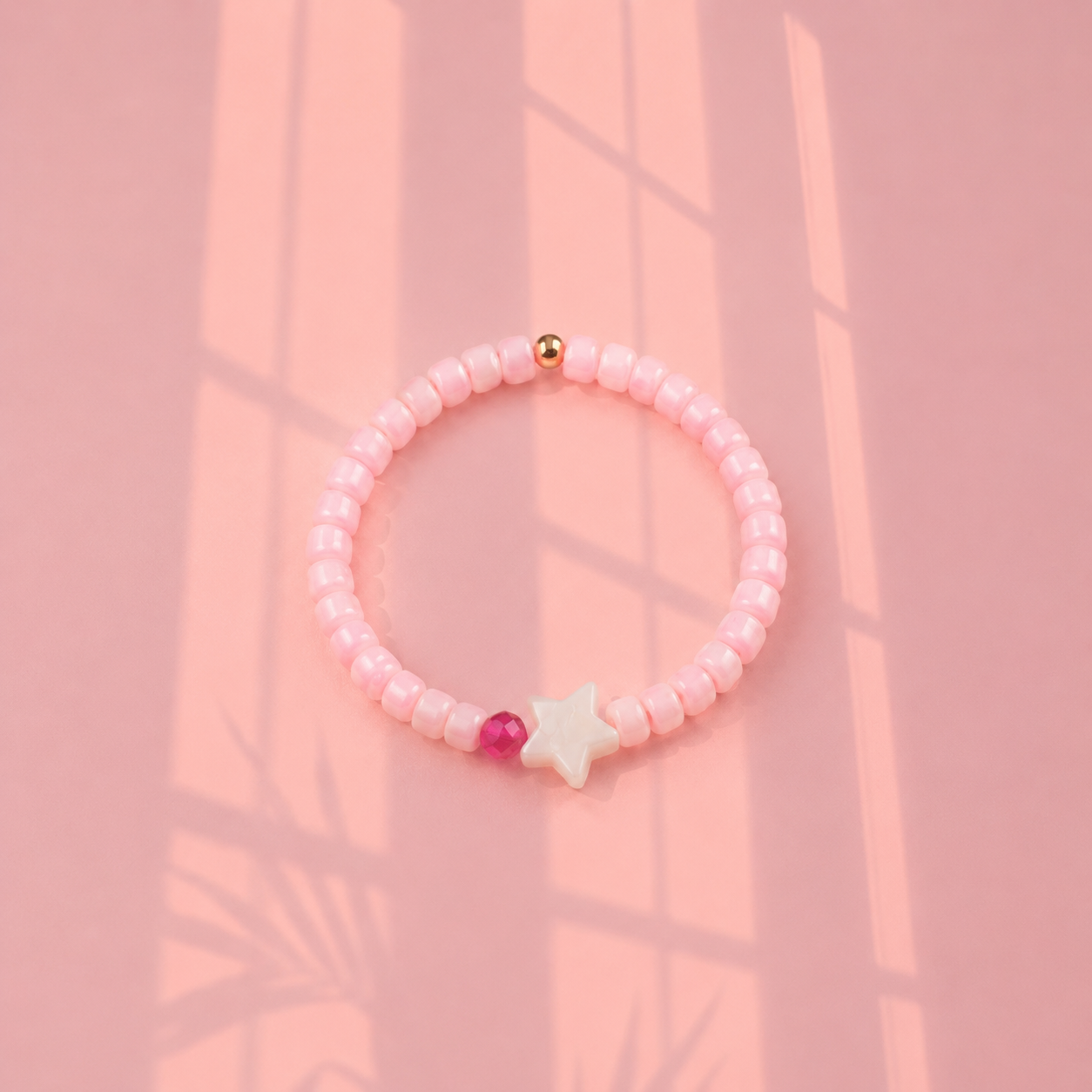 Pink star bracelet
