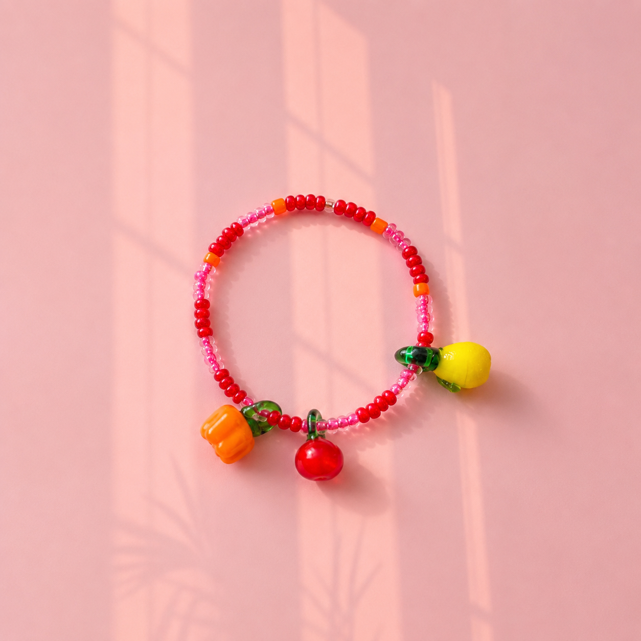 Glass fruits bracelet
