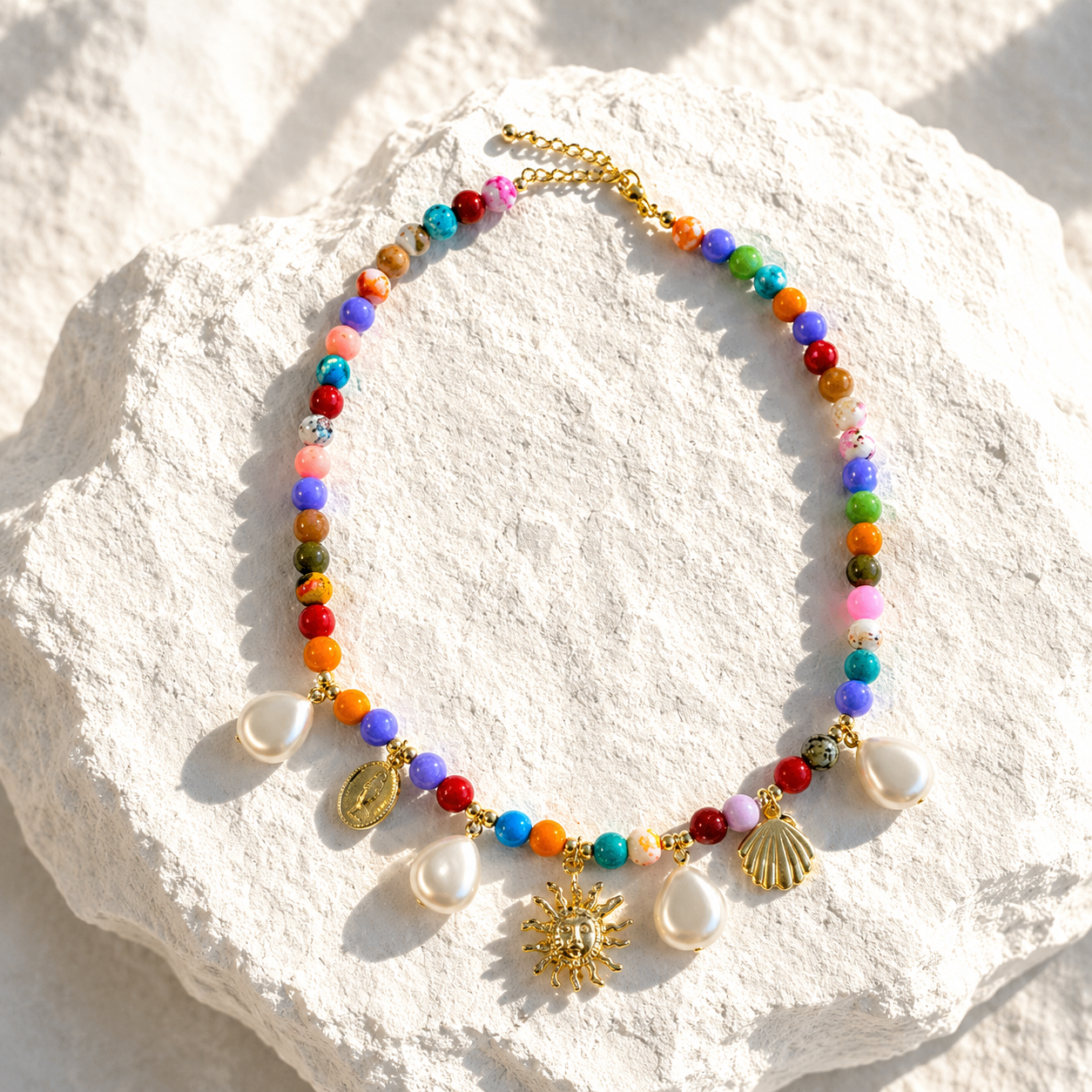 Sunshine and pearls necklace