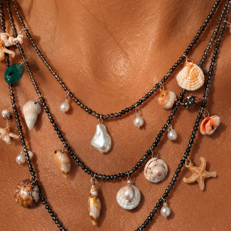 Shells crystal necklace