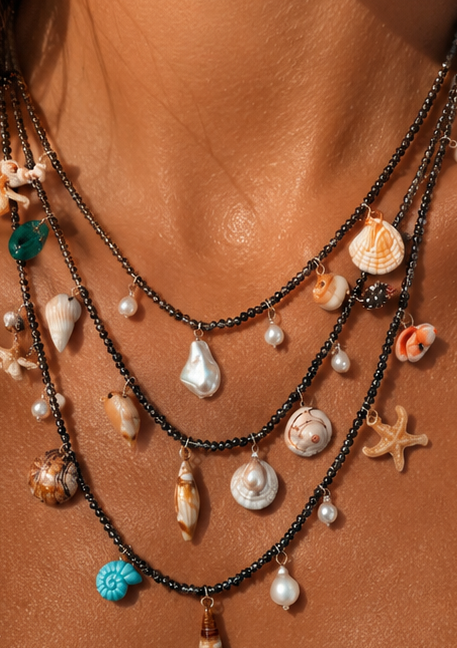 Shells crystal necklace