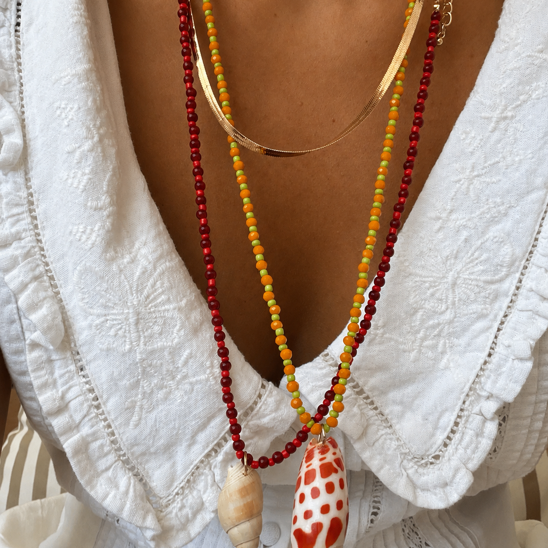 3 layered shells necklace