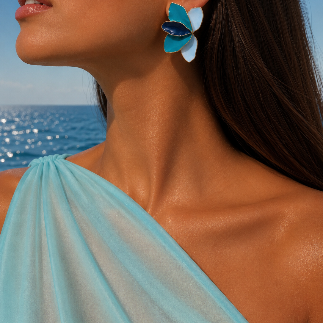 Shades of blue earrings