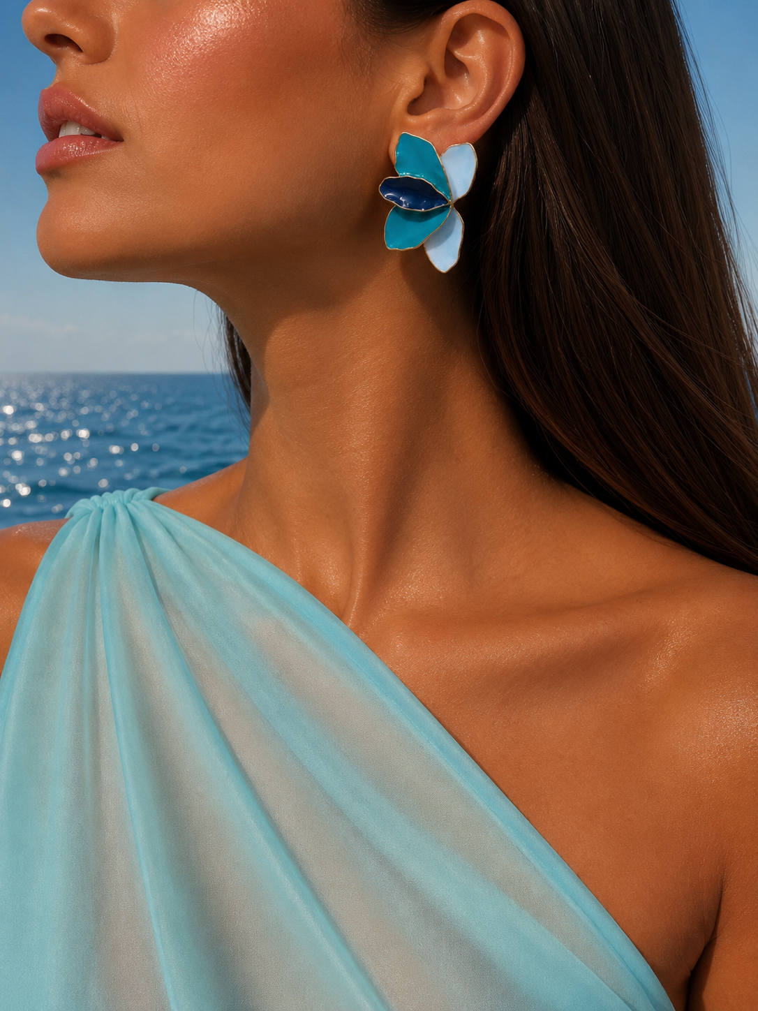 Shades of blue earrings