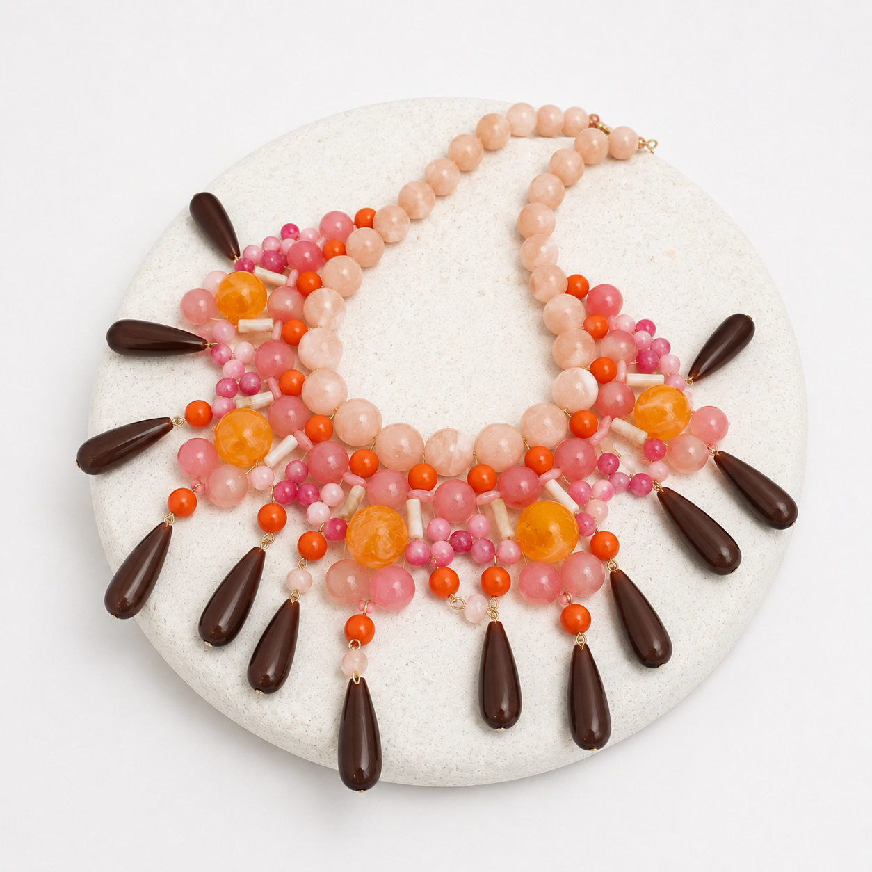 Oversized sunset necklace