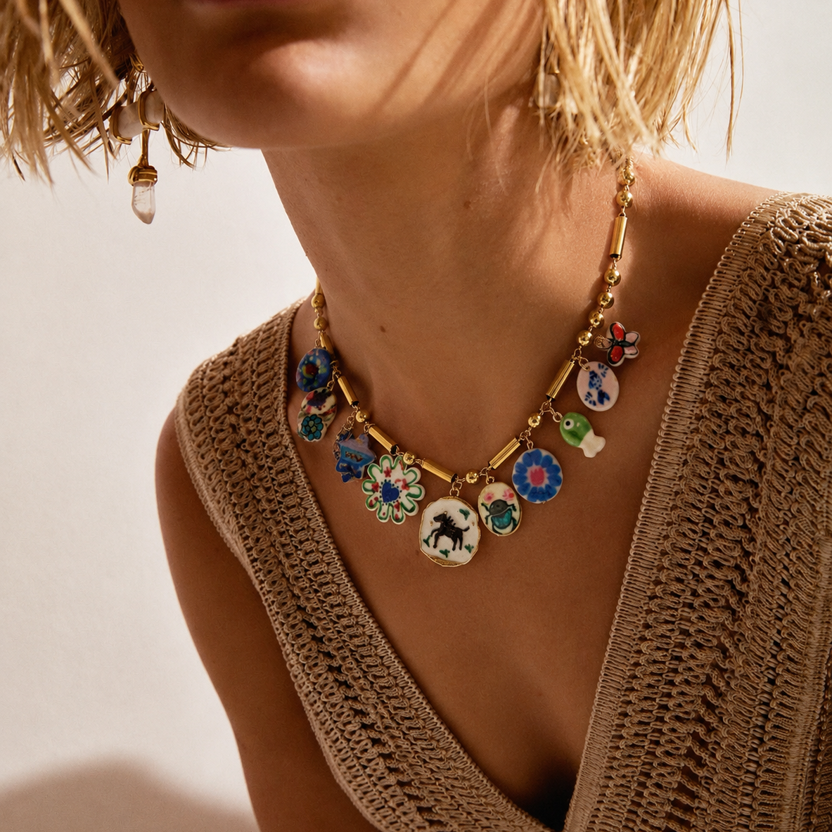 vacation charm necklace
