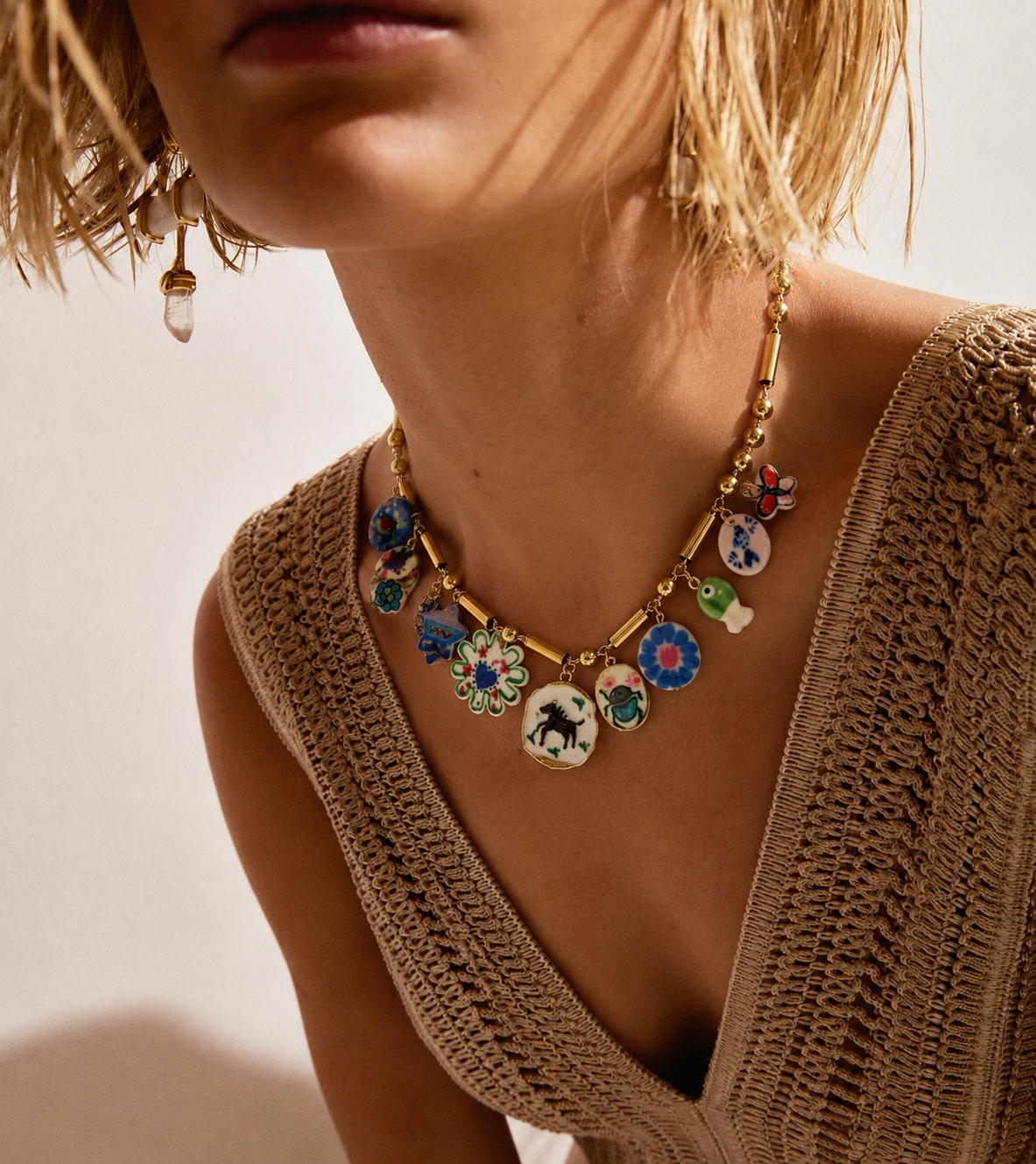 vacation charm necklace