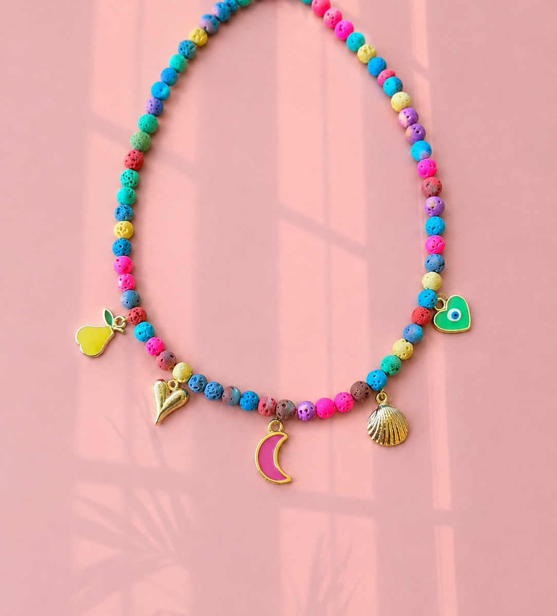 Colorful charm necklace