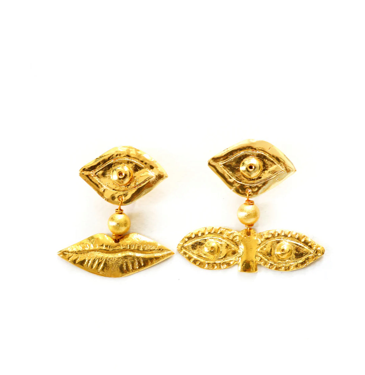 golden eyes and lips by tanti ceramics