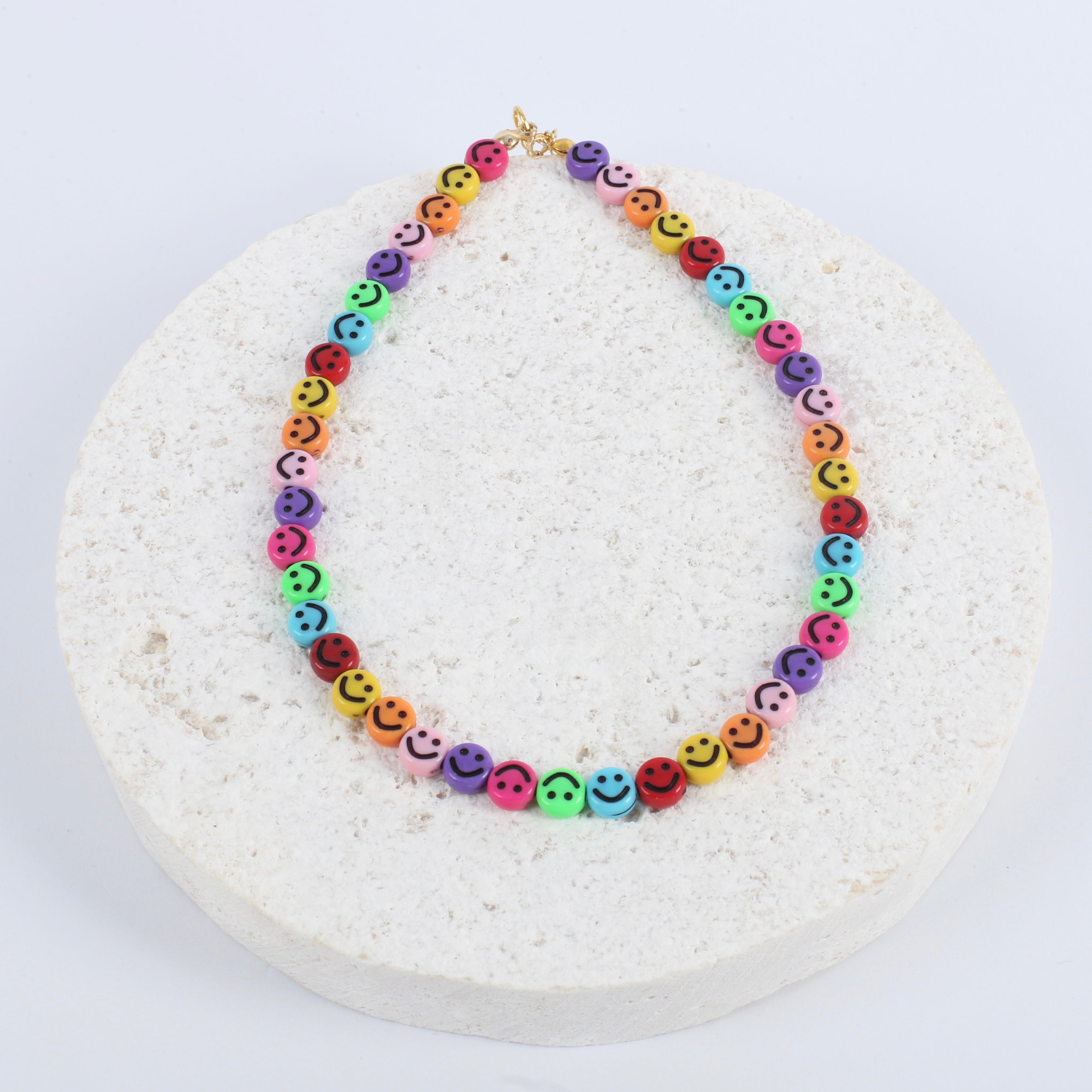 Multicolor smiley necklace