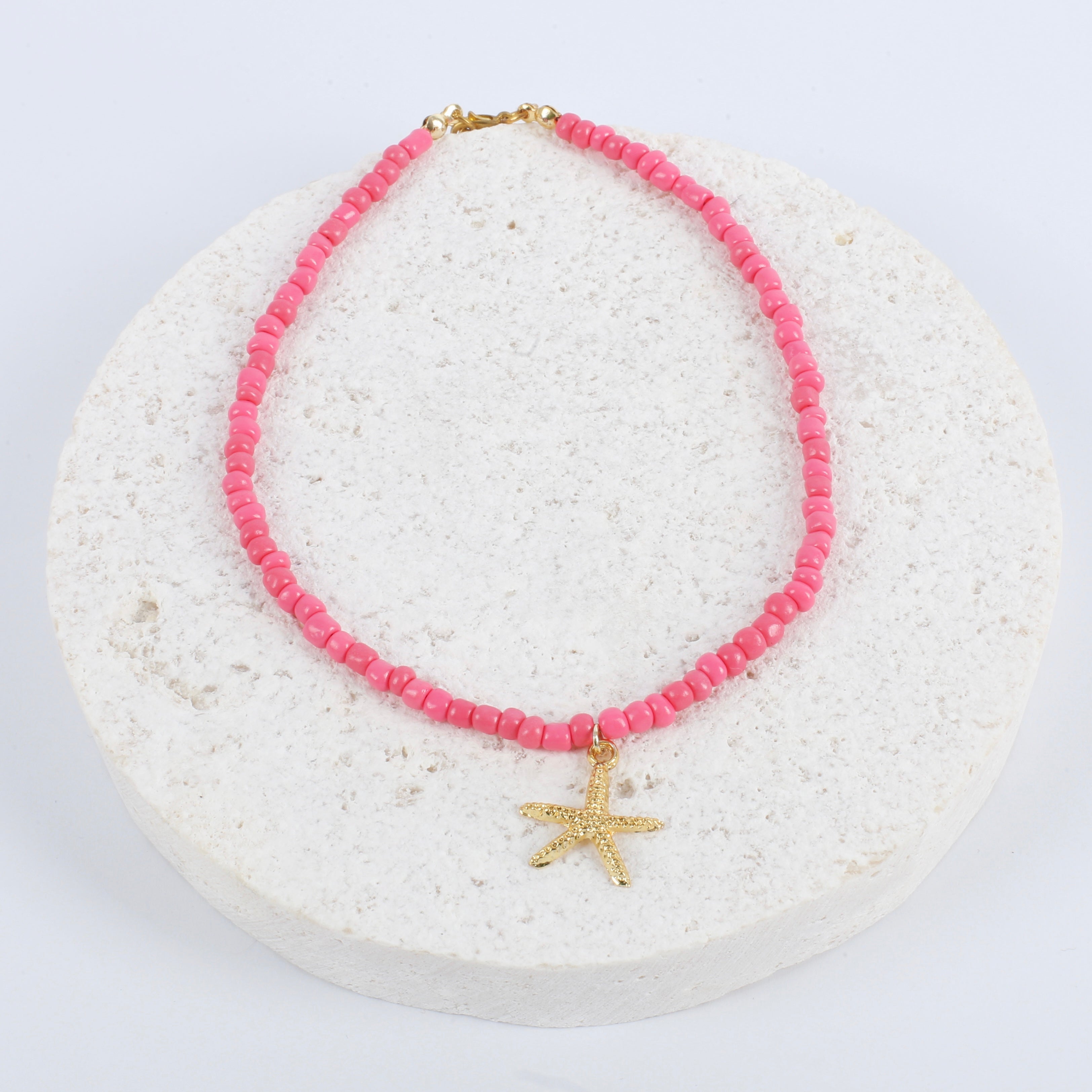 Coral starfish necklace