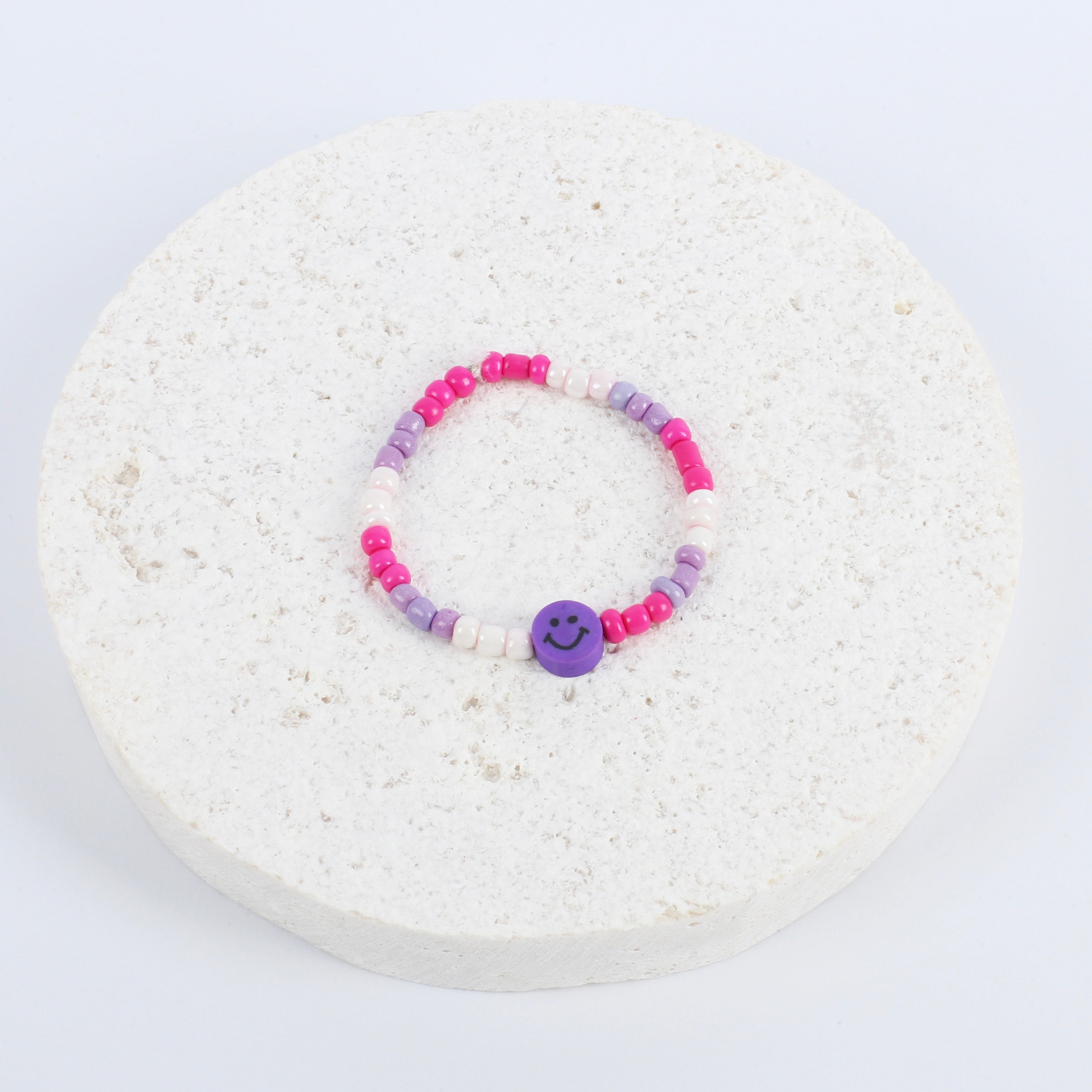 Purple smiley bracelet