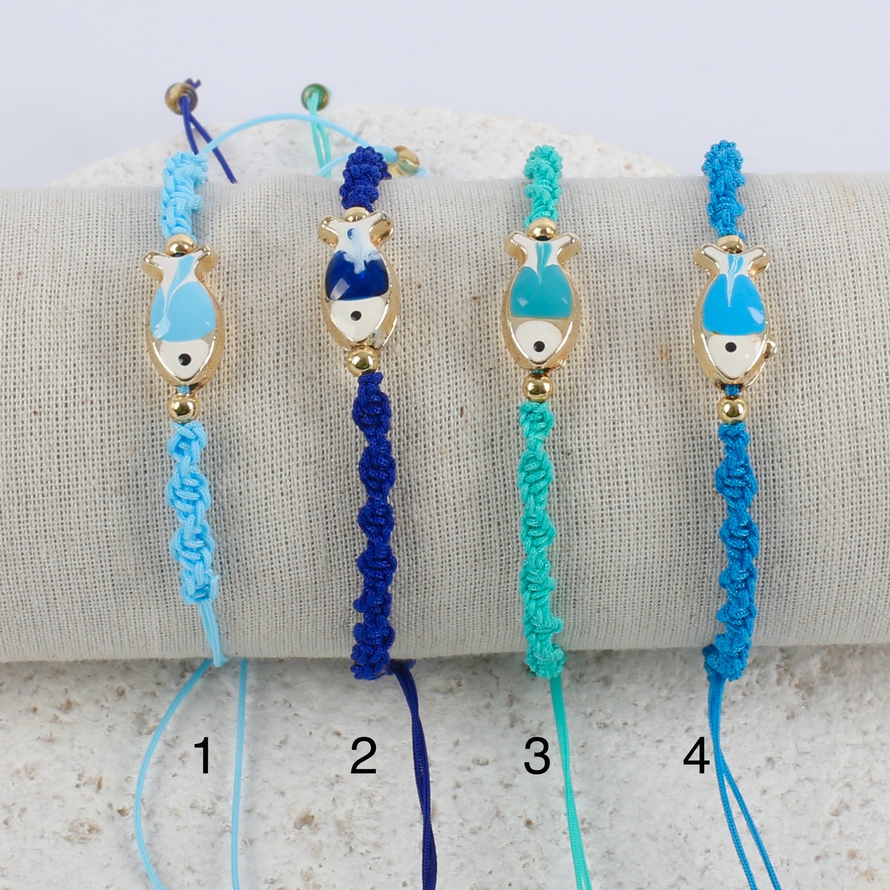 Blue fish bracelet