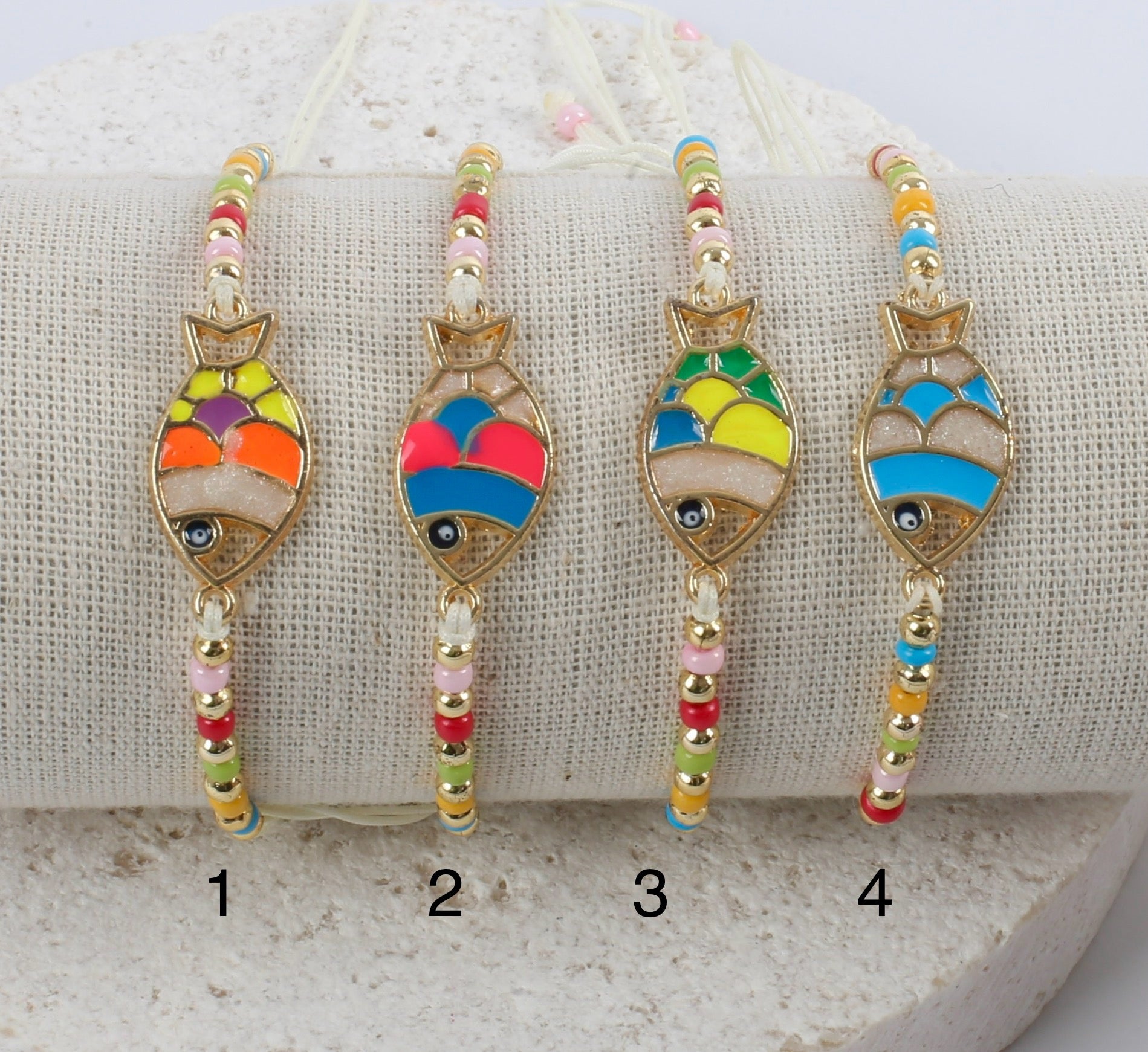 Fluo fish bracelet