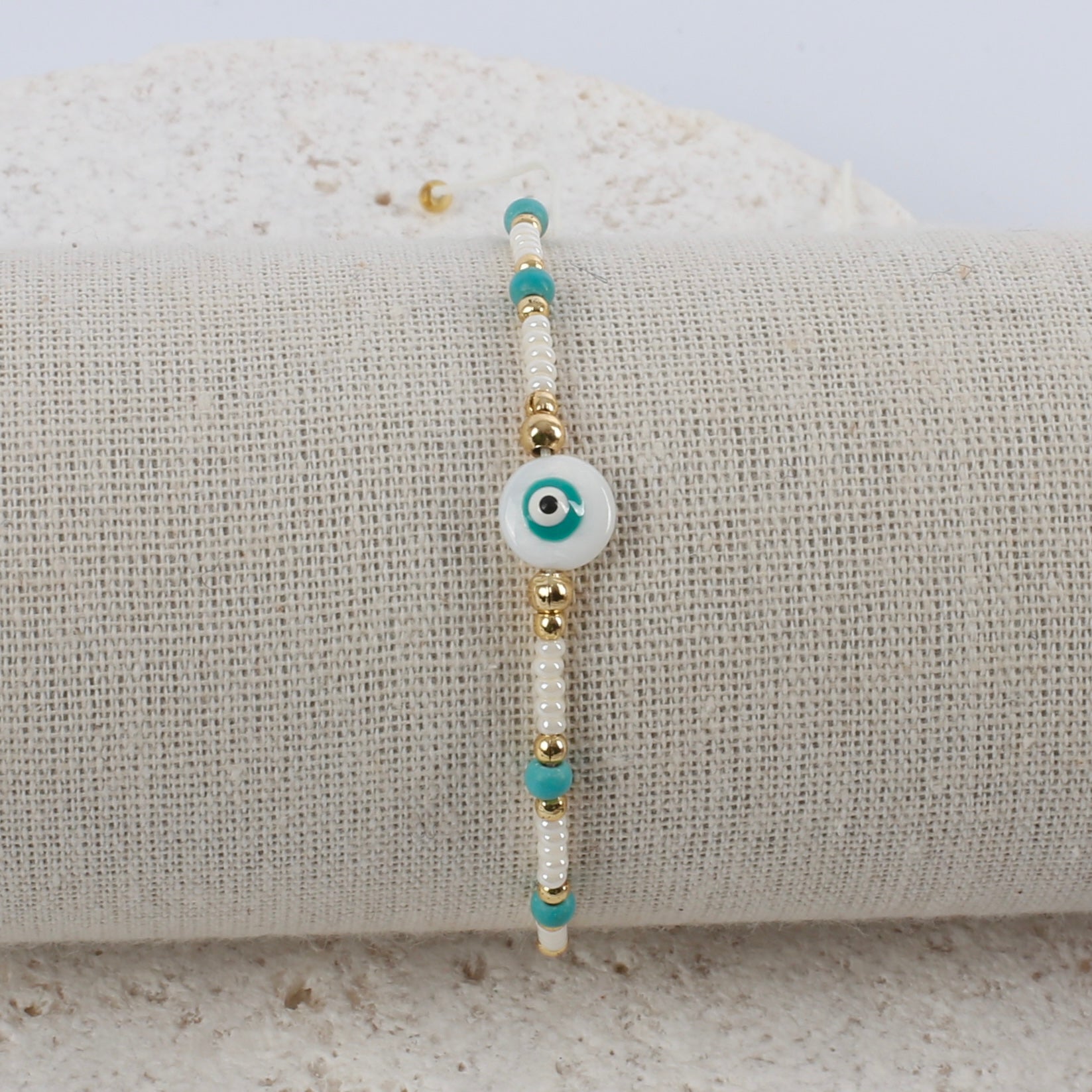 Golden blue bracelet