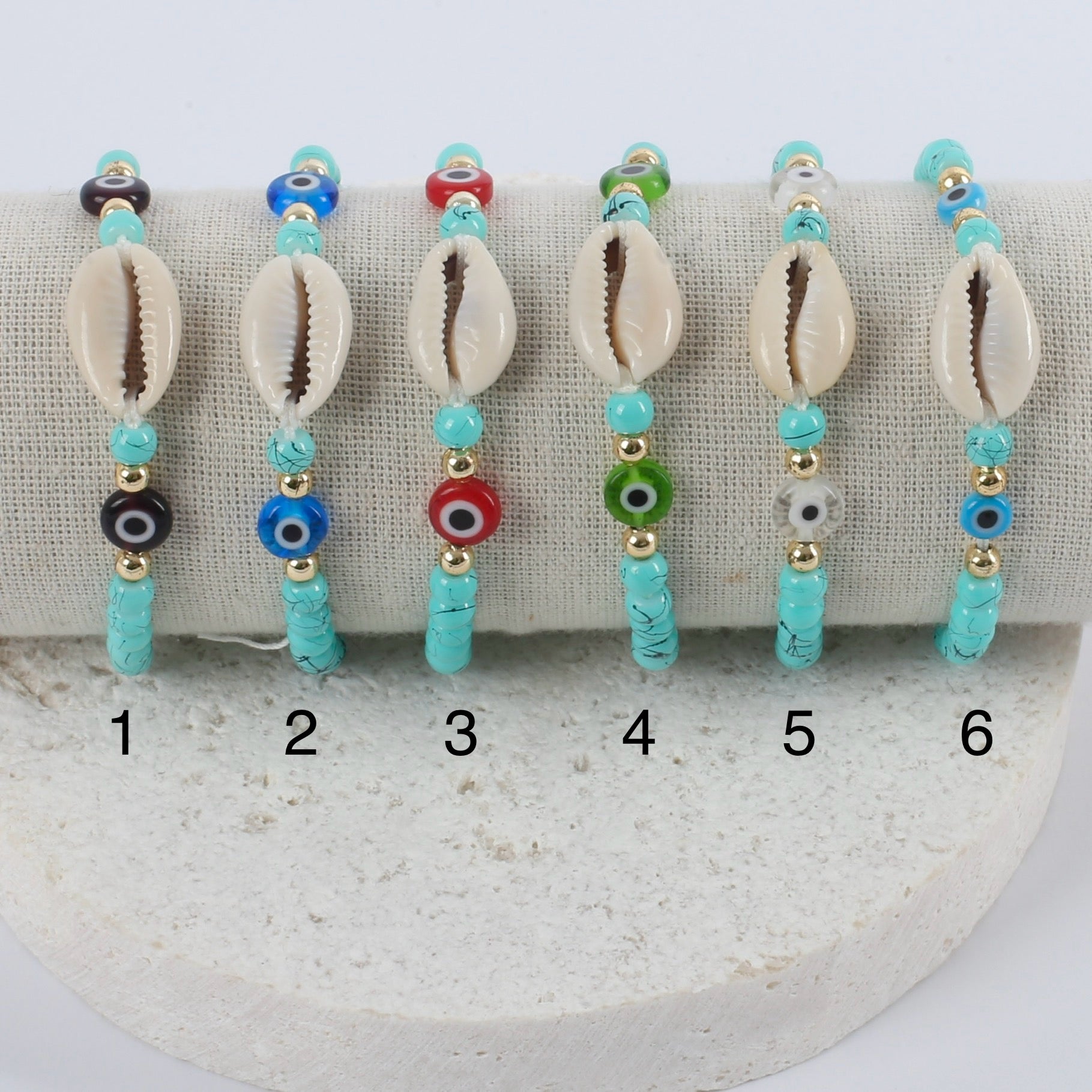 Turquoise shell bracelet