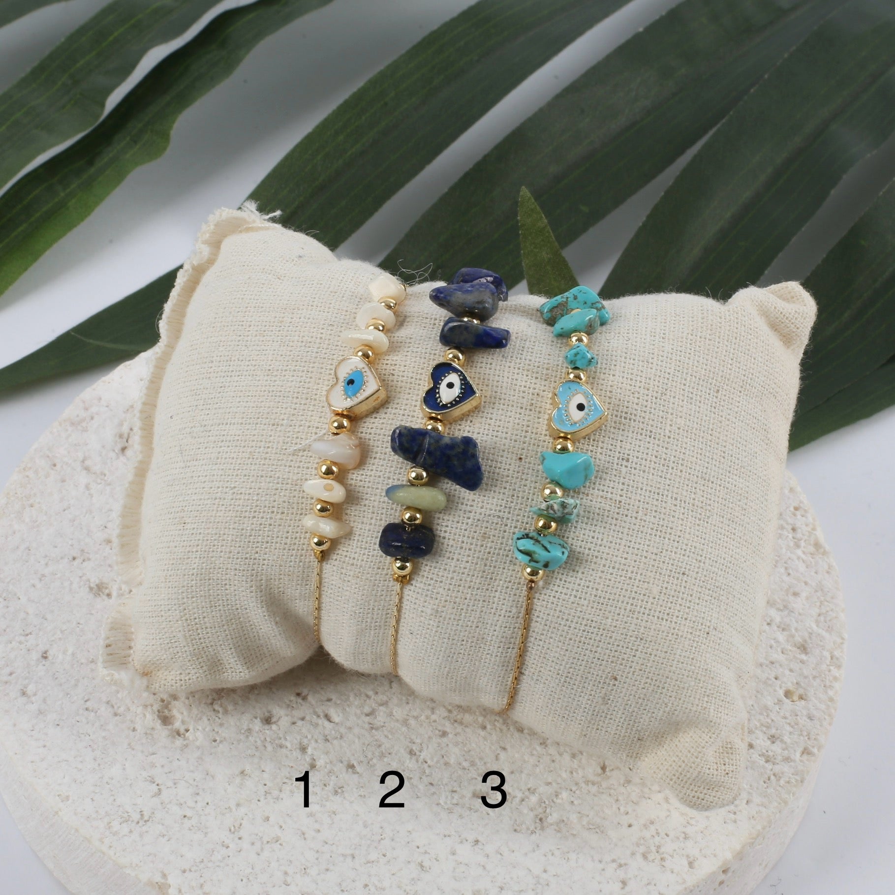 Heart stones bracelet