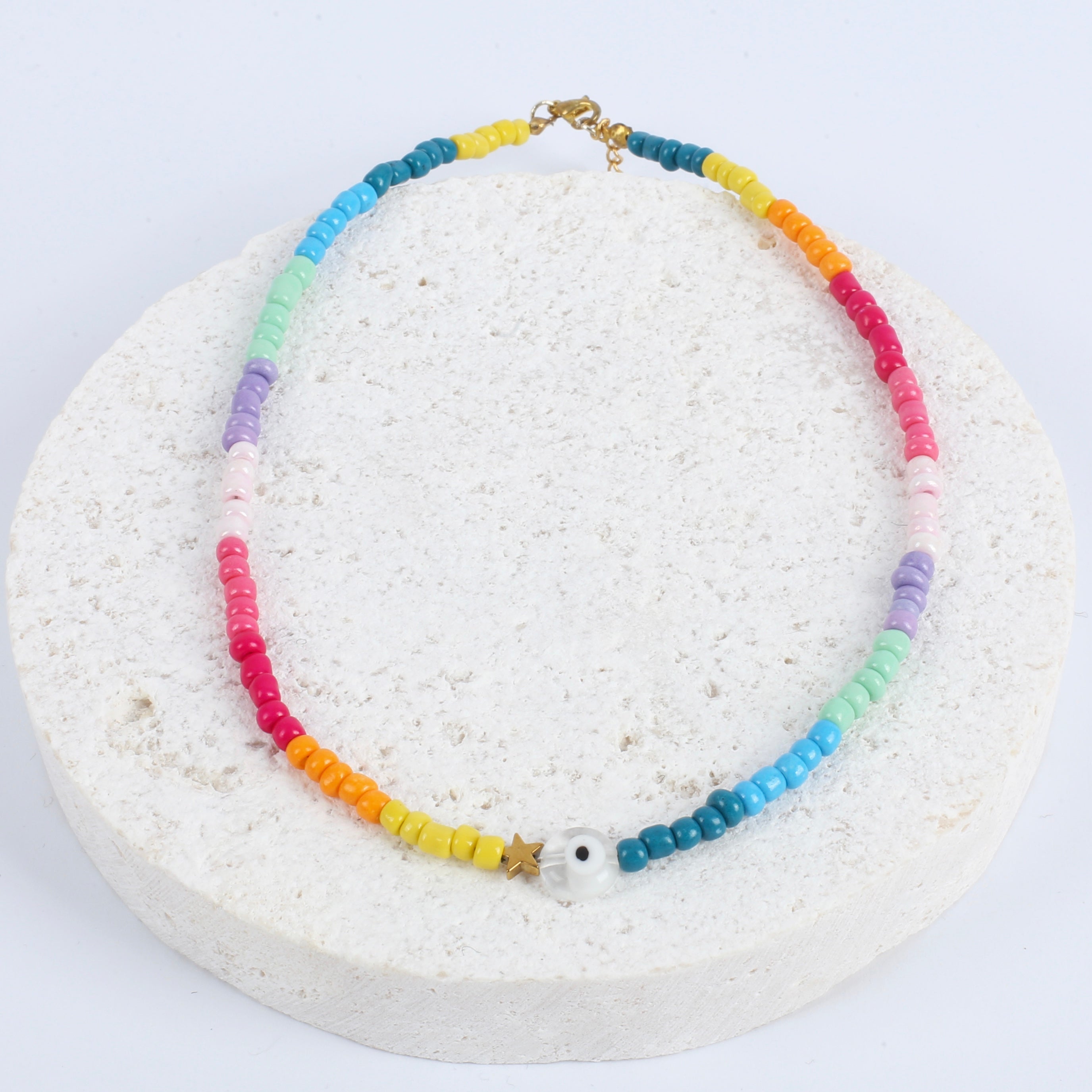 Transparent eye necklace