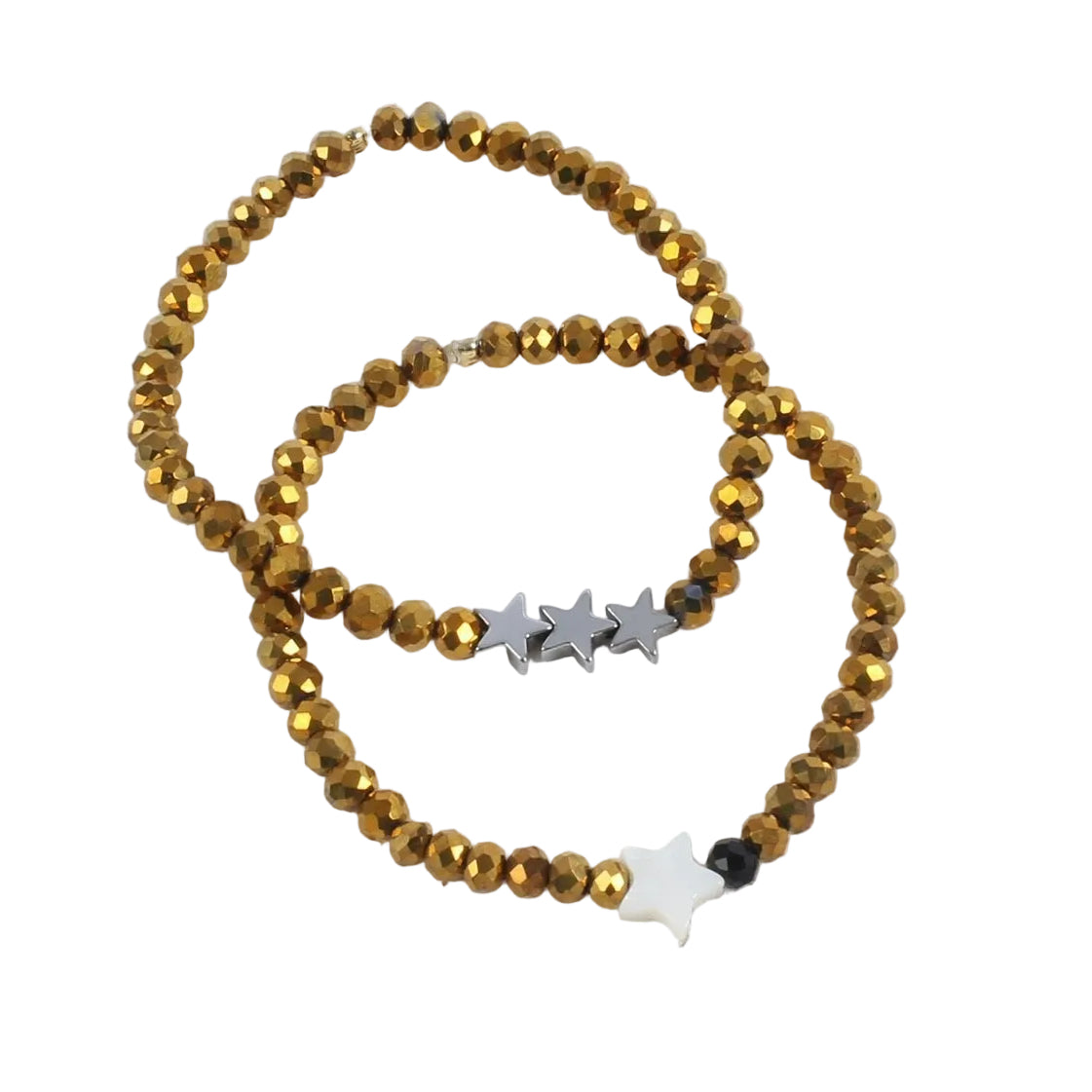Golden star set of 2 bracelets
