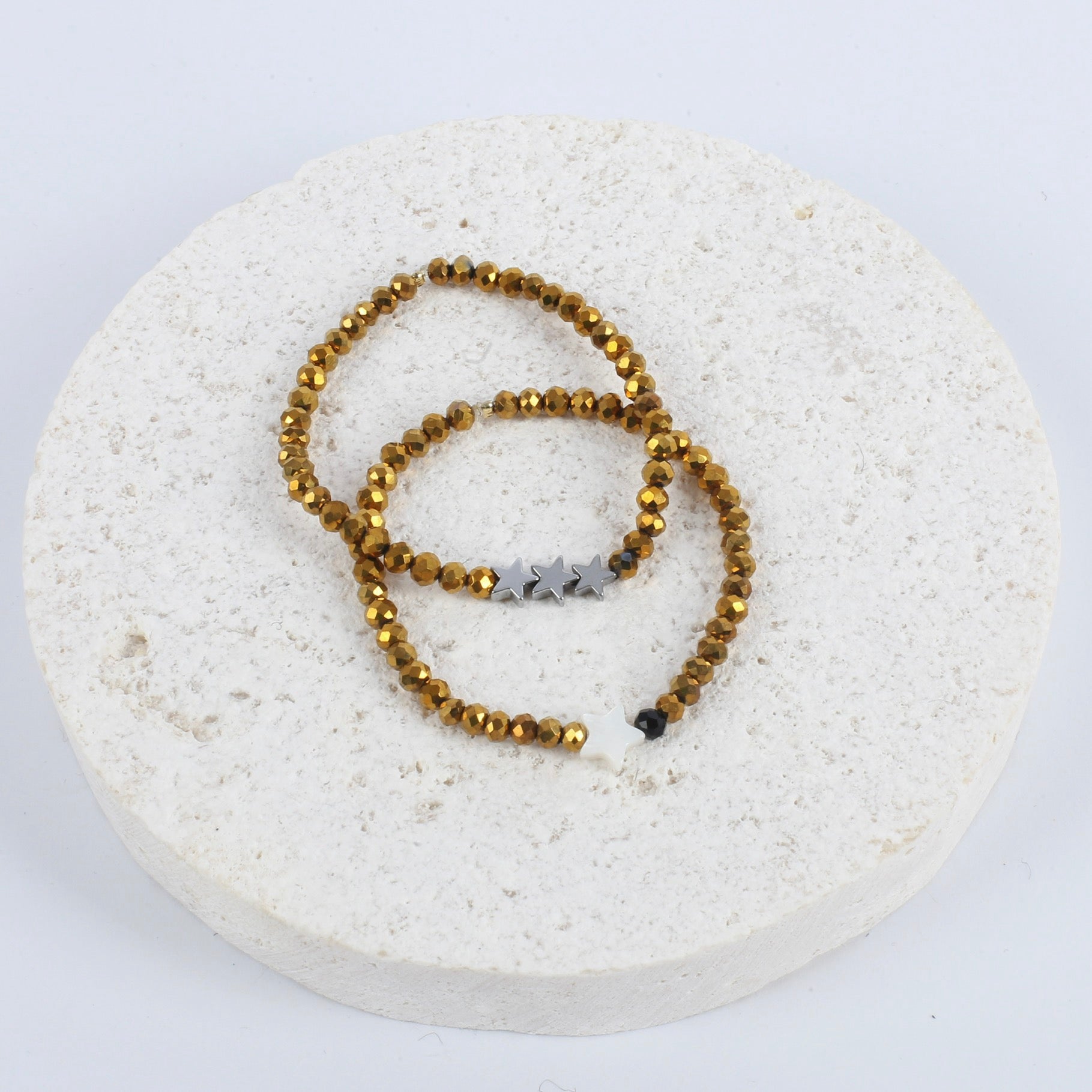 Golden star set of 2 bracelets