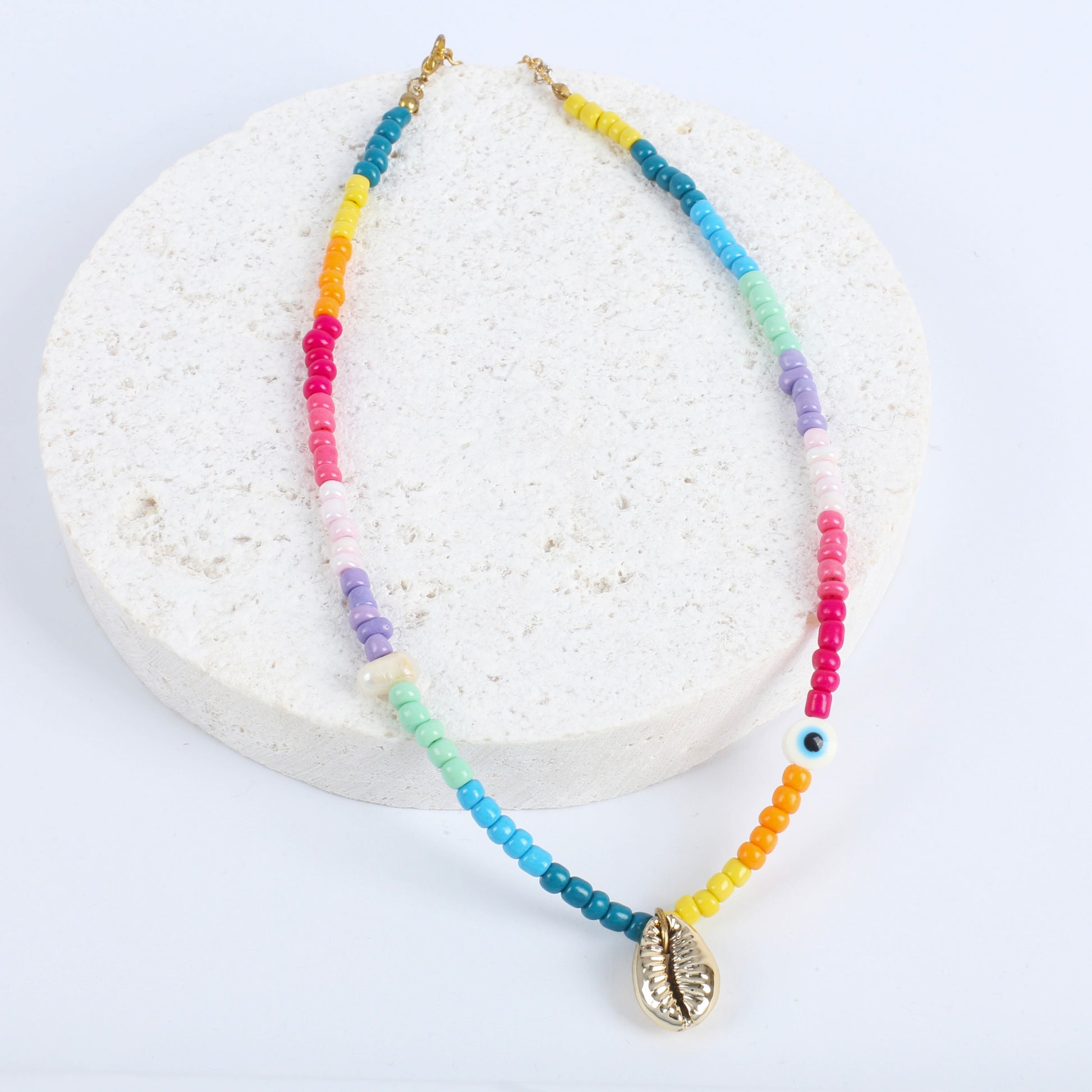 Golden shell necklace