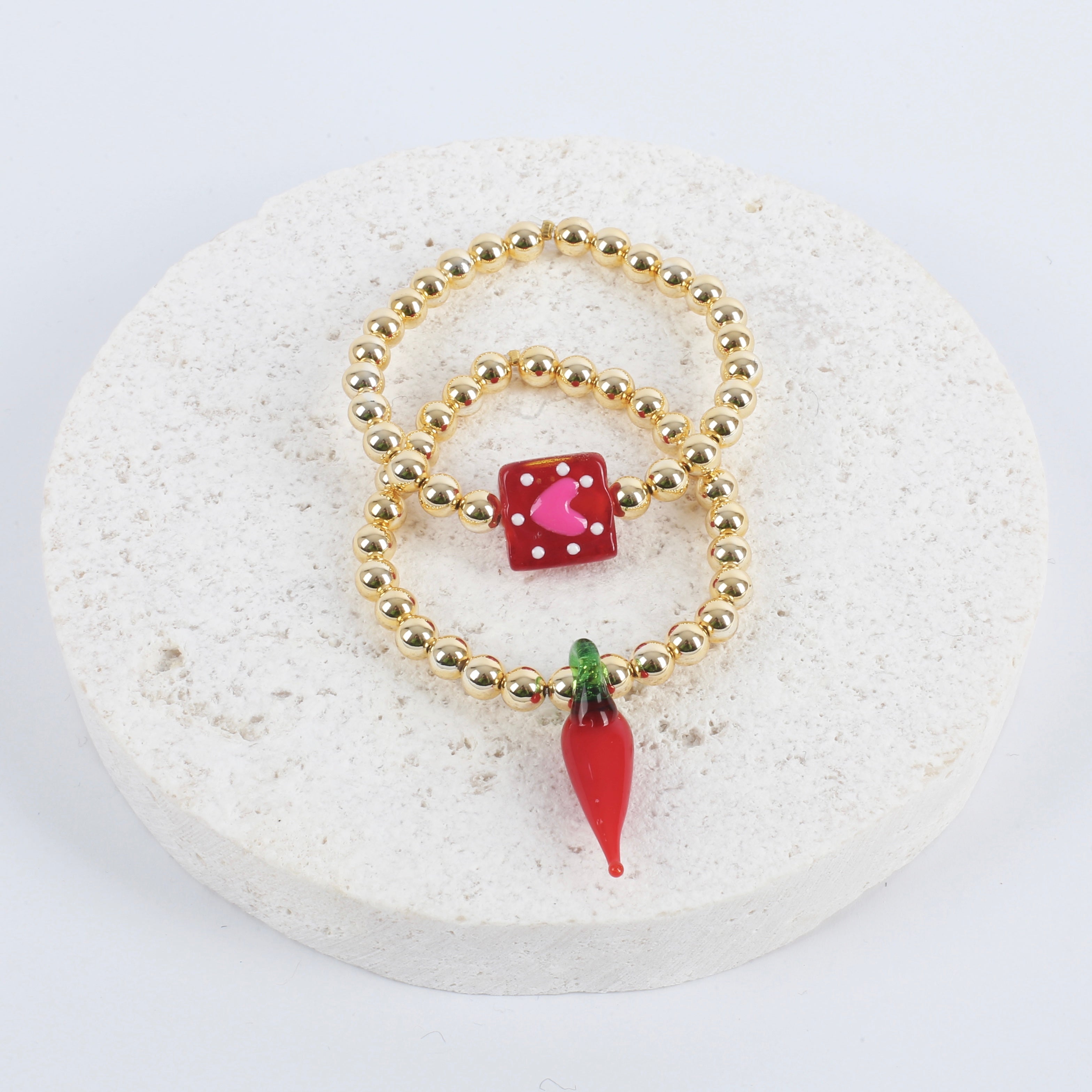 Red hot chilly peppers set of 2 bracelets