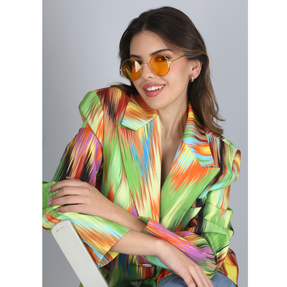 Yellow round sunglasses