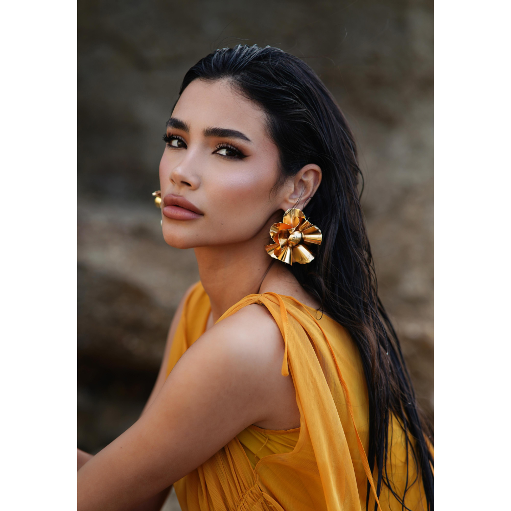 Oversized flower earrings