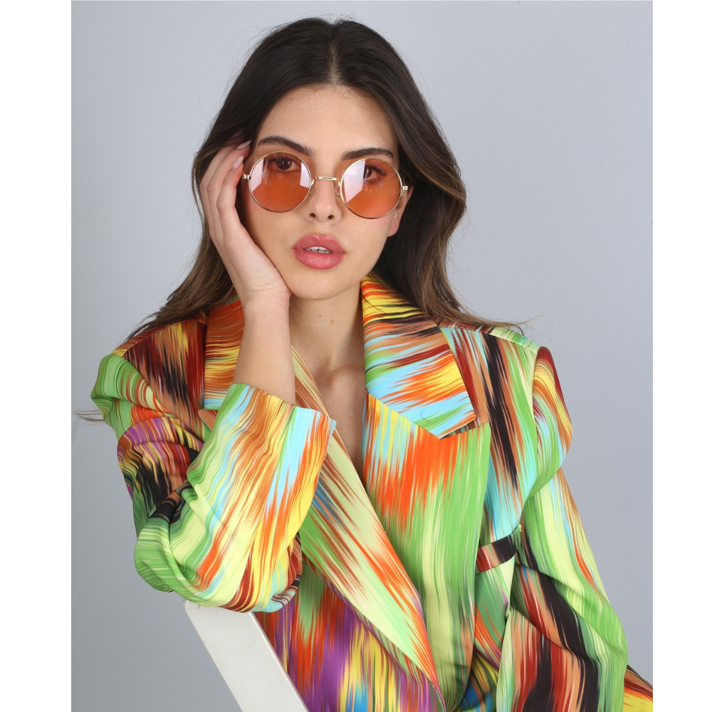 Orange round sunglasses